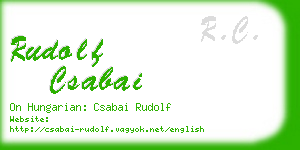 rudolf csabai business card